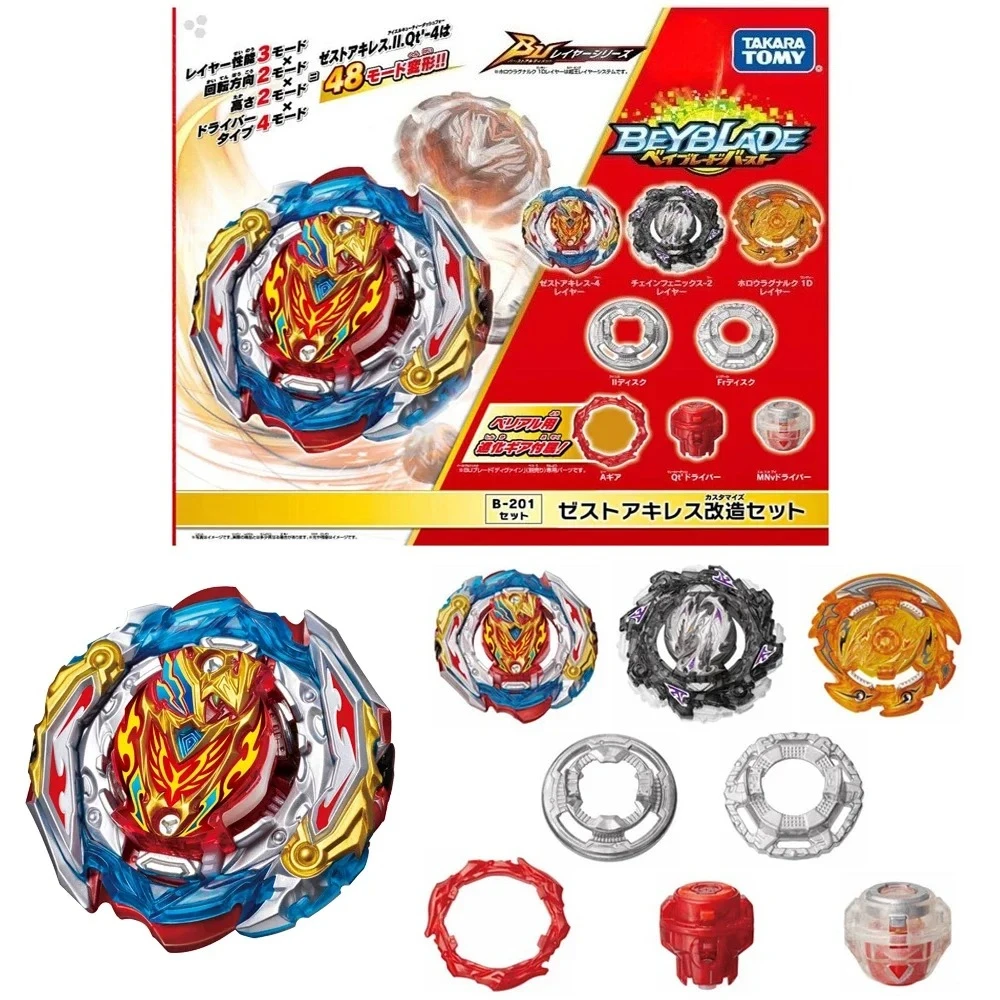 GENUINE TAKARA TOMY BEY B-201 Zest Achilles Customize Set BLADE NEW WITH ORIGINAL PACKAGING SET
GENUINE TAKARA TOMY BEY B-201 Zest Achilles Customize Set BLADE NEW WITH ORIGINAL PACKAGING SET
