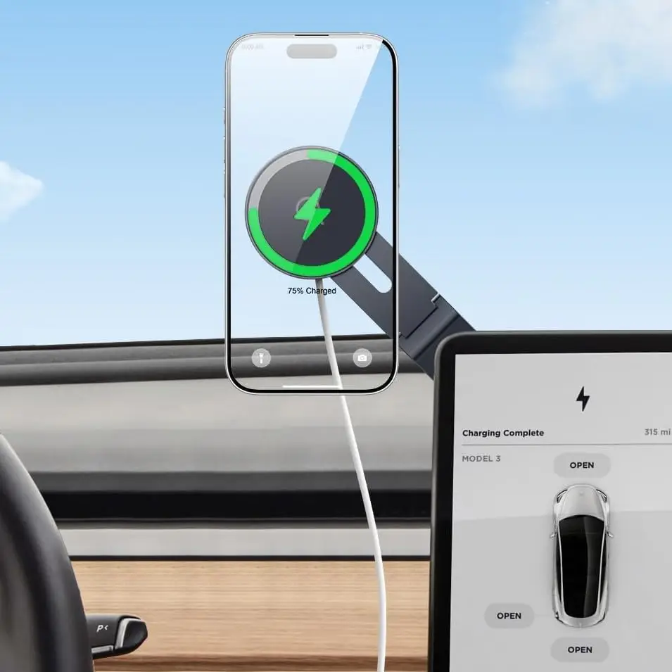 15W Wireless Car Phone Mount with Strong Magnet & Adjustable Arm - Compatible with Tesla Models
15W Wireless Car Phone Mount with Strong Magnet & Adjustable Arm - Compatible with Tesla Models