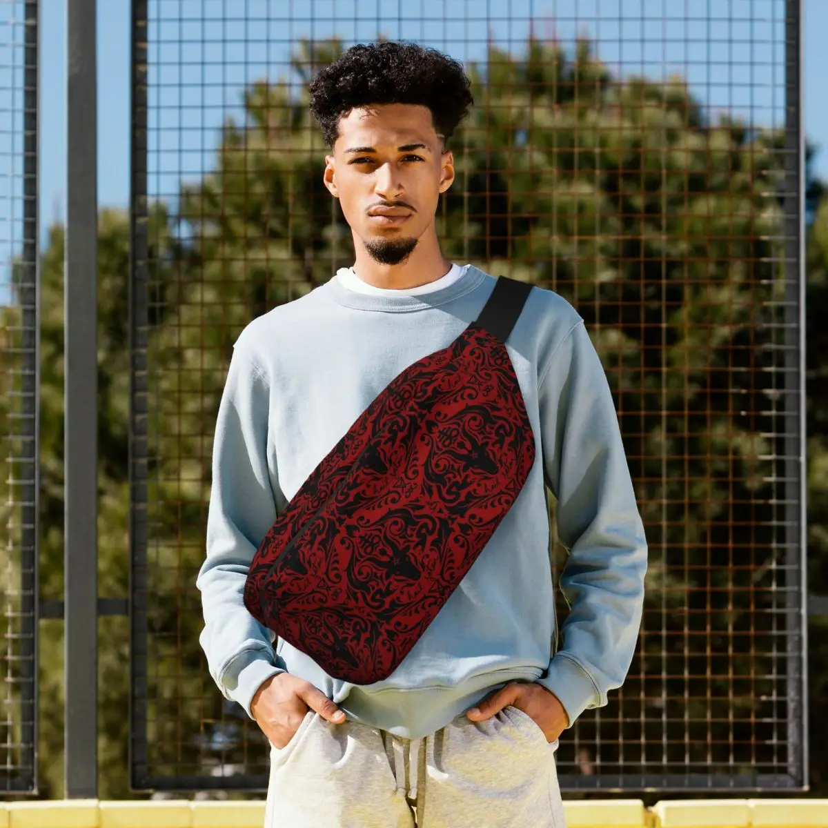 Поясная сумка-кроссбоди Damask - Hail Satan (черно-красная), унисекс, регулируемая, для путешествий, бега, для денег и телефона
Поясная сумка-кроссбоди Damask - Hail Satan (черно-красная), унисекс, регулируемая, для путешествий, бега, для денег и телефона