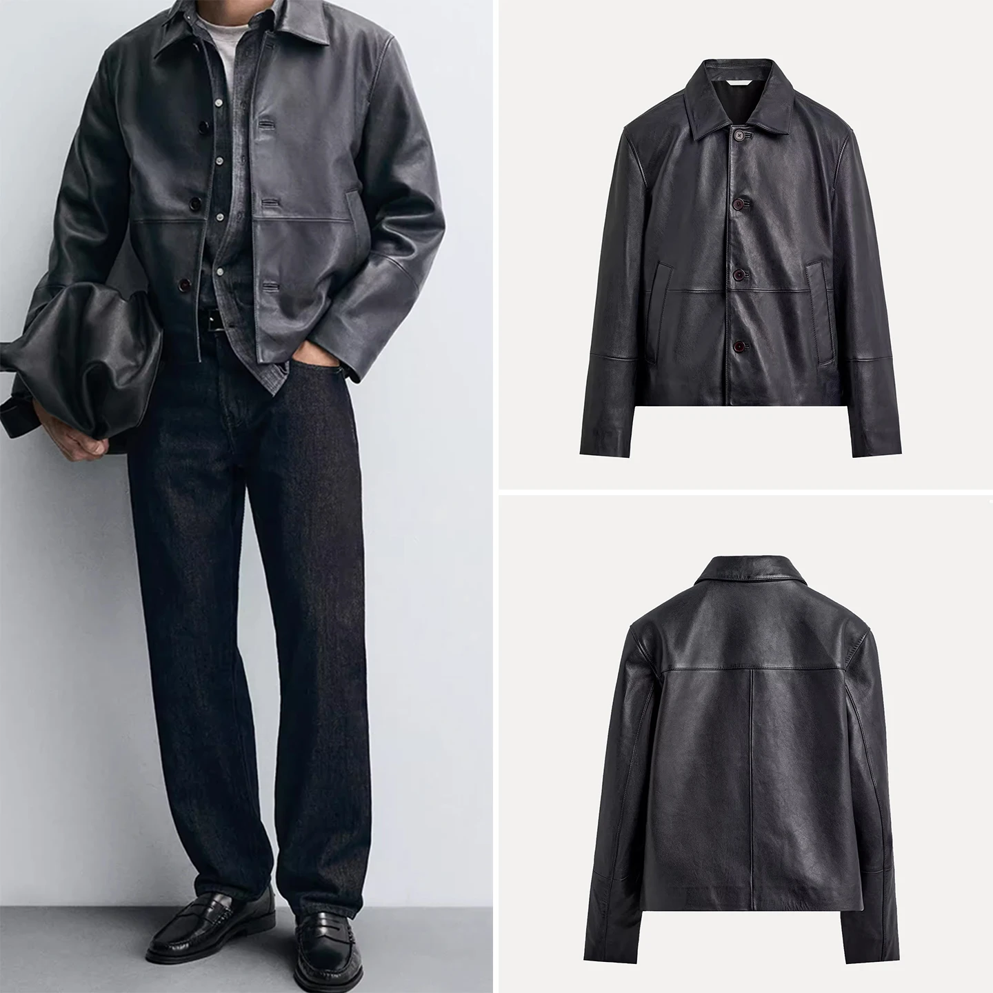 Simple Long Sve Collared Jaet Men's Sle 2025 Autumn New Arrival Z Stand Fit Leather Jaet Casual Sle Pure C...
Simple Long Sve Collared Jaet Men's Sle 2025 Autumn New Arrival Z Stand Fit Leather Jaet Casual Sle Pure C...