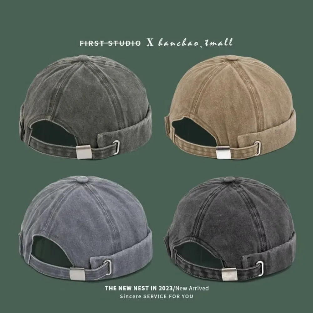 Fashion Solid Color Denim Cap Distressed Denim Adjustable Hip Hop Hat Brimless Cap
Fashion Solid Color Denim Cap Distressed Denim Adjustable Hip Hop Hat Brimless Cap