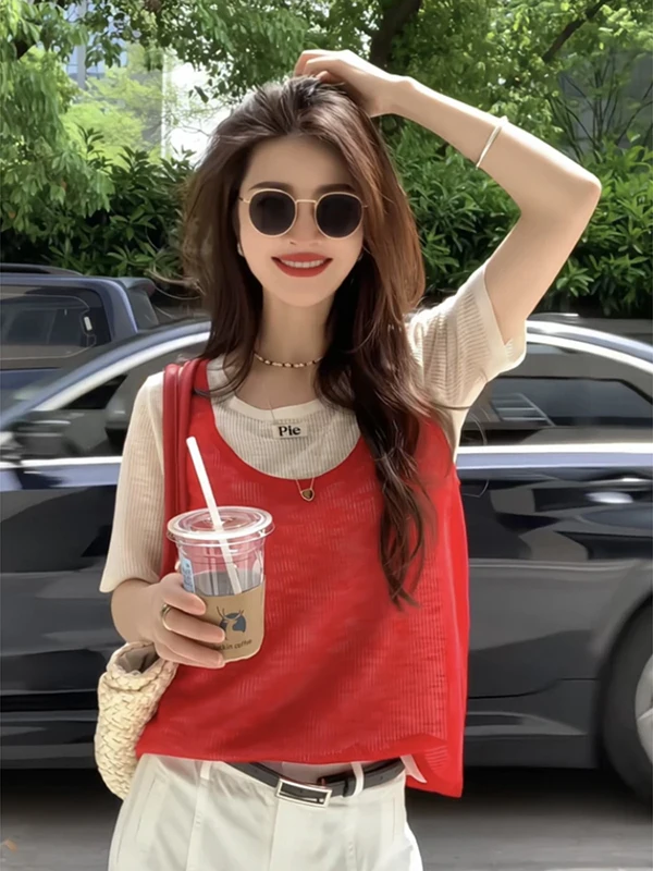 Fashionable Short Sleeve Knitted Set for Women Summer 2026 High Waist Straight Leg Pants T-Shirt Style Casual Commute Wear
Fashionable Short Sleeve Knitted Set for Women Summer 2026 High Waist Straight Leg Pants T-Shirt Style Casual Commute Wear