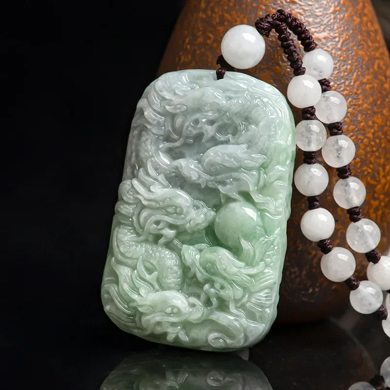 Burmese Jade Dragon Pendant Luxury Green Gemstone Jadeite Emerald Fashion Necklace Amulet Gemstones Jewelry Charm Real Natural
Burmese Jade Dragon Pendant Luxury Green Gemstone Jadeite Emerald Fashion Necklace Amulet Gemstones Jewelry Charm Real Natural