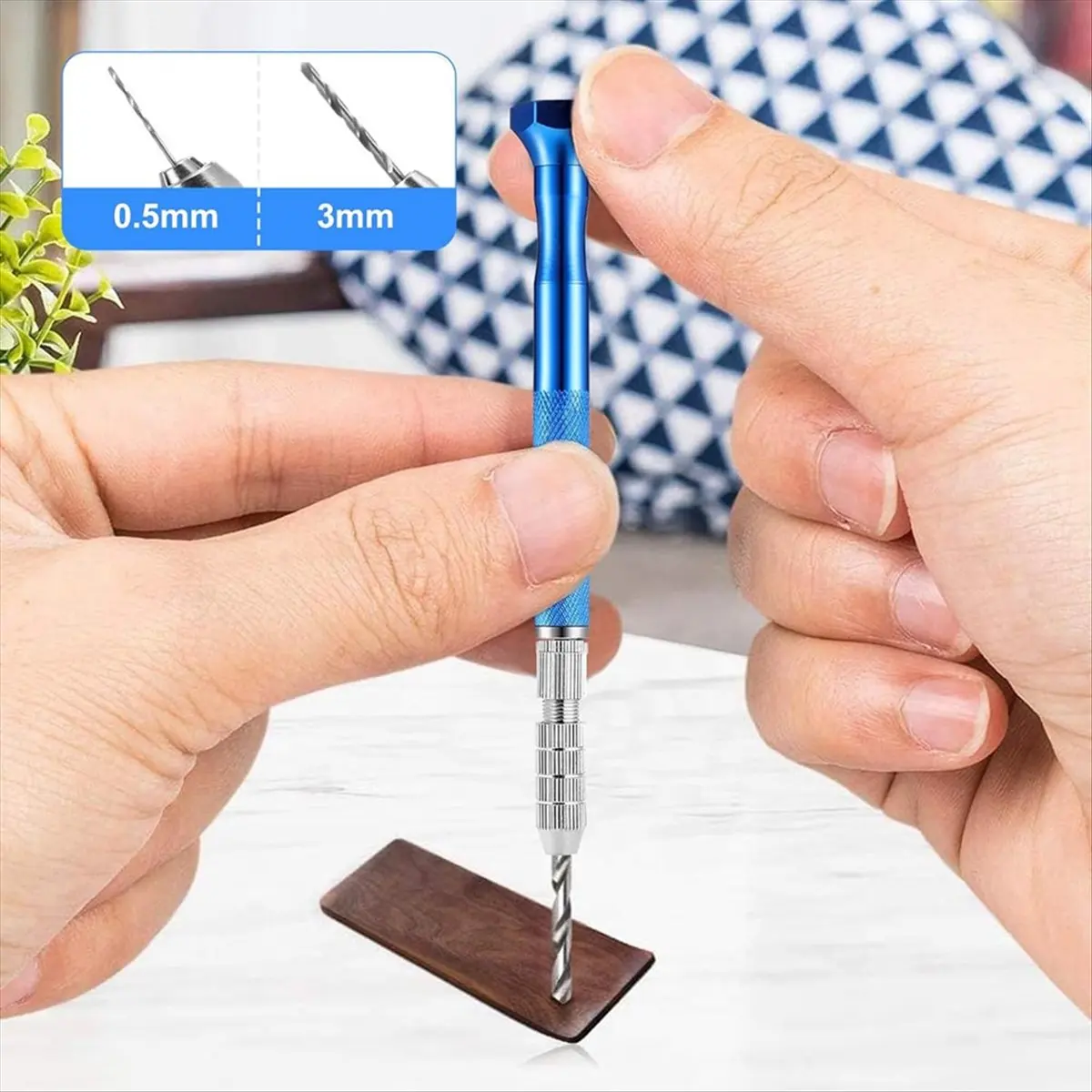 A58Z Pin Vise Hand Drill Set with Semi-Automatic Spiral Hand Drill Rotary Tool and 25 Micro-Type Twist Drill Bits (0.5-3mm)
A58Z Pin Vise Hand Drill Set with Semi-Automatic Spiral Hand Drill Rotary Tool and 25 Micro-Type Twist Drill Bits (0.5-3mm)