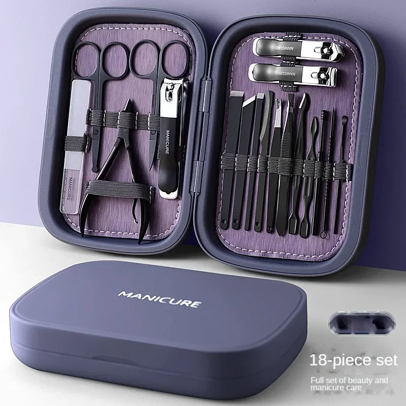 New 18 In 1 Professional Manicure Set Stainless Steel Nail Clippers Set Idea Packing Manicure Kits Scissors Makeup Tools
New 18 In 1 Professional Manicure Set Stainless Steel Nail Clippers Set Idea Packing Manicure Kits Scissors Makeup Tools