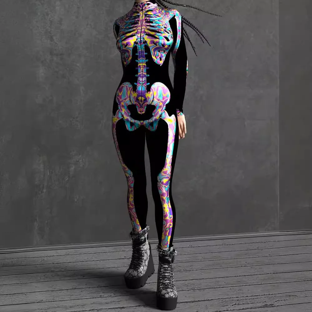 Halloween Men Women 3D Printed Colorful Skull Cosplay Jumpsuit Cyberpunk Zentai Suit Carnival Party Aerial Performance Bodysuits
Halloween Men Women 3D Printed Colorful Skull Cosplay Jumpsuit Cyberpunk Zentai Suit Carnival Party Aerial Performance Bodysuits