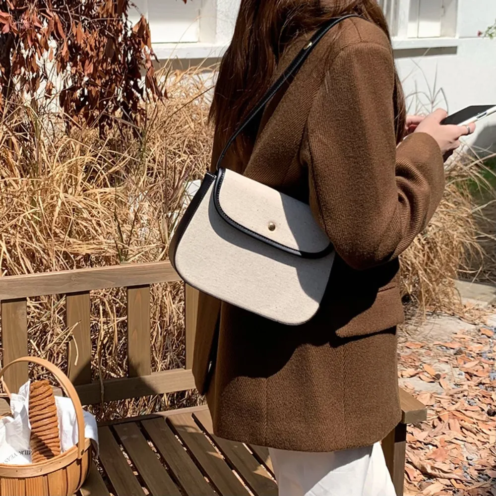 Elegant Women Small Square Bag Anti-Splash Water PU Canvas Underarm Bag Superior Magnetic Button Beige Shoulder Pouch Storage
Elegant Women Small Square Bag Anti-Splash Water PU Canvas Underarm Bag Superior Magnetic Button Beige Shoulder Pouch Storage