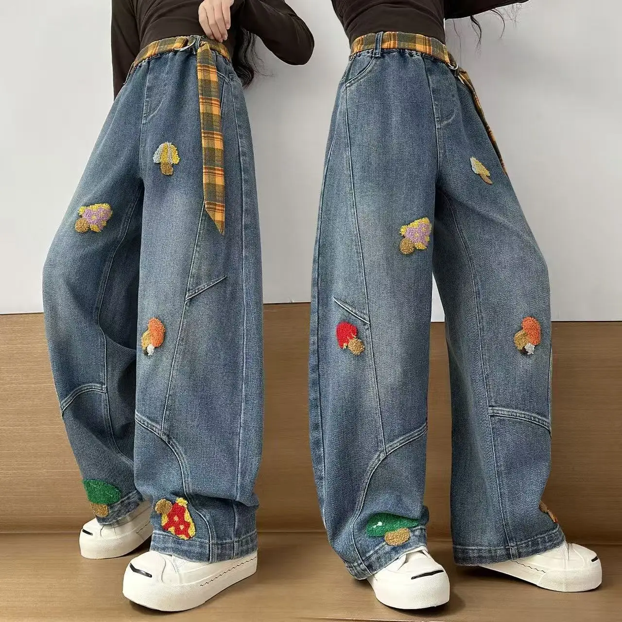 Spring Autumn Girls Jeans Floral Towel Embroidery Fashion Banana Pants for Big Kids for 4 6 8 10 12 13 15Y
Spring Autumn Girls Jeans Floral Towel Embroidery Fashion Banana Pants for Big Kids for 4 6 8 10 12 13 15Y