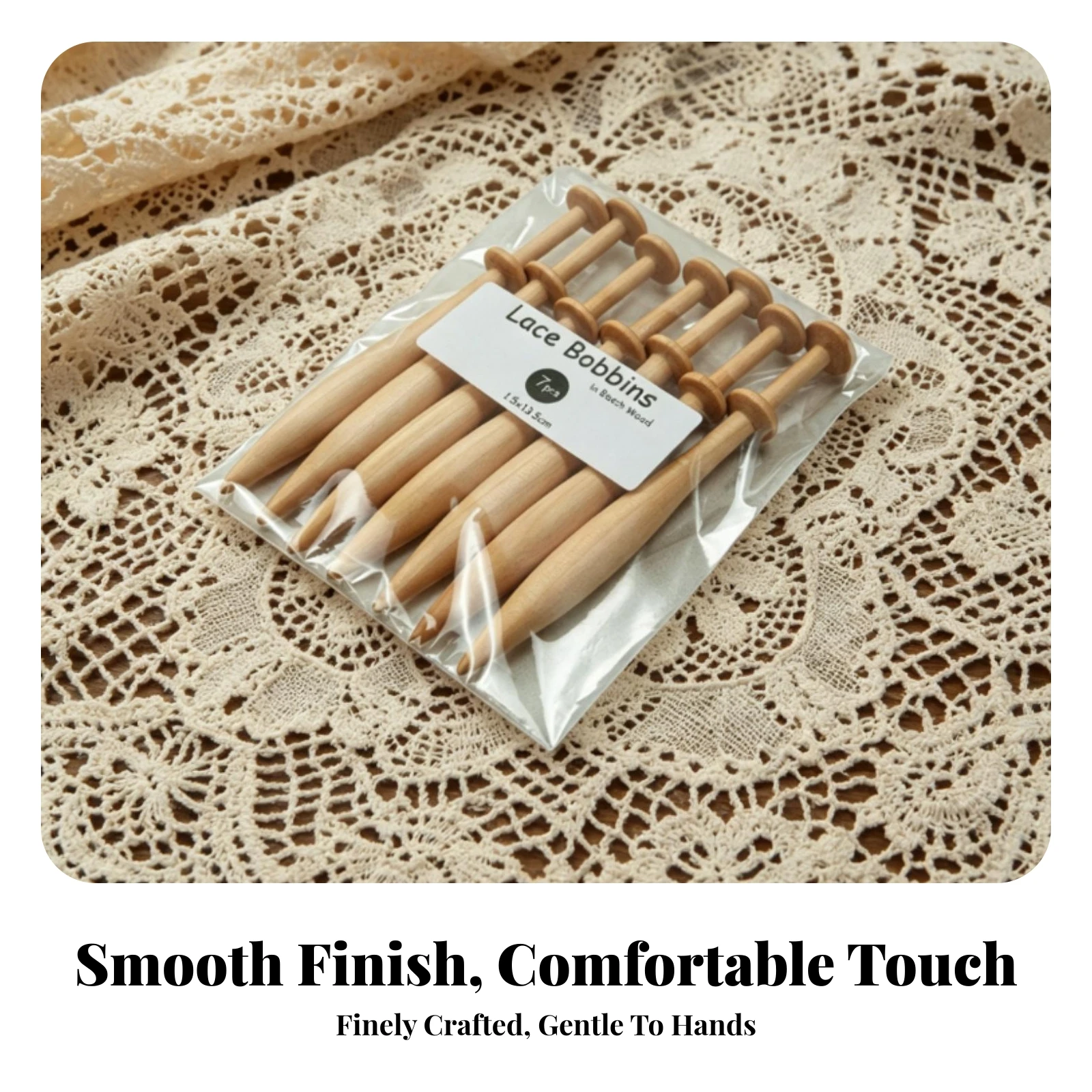 7 Pieces Craft Supplies Smooth Surface Wooden Lace Bobbins Lightweight Beech Wood Bobbins Collar Rings
7 Pieces Craft Supplies Smooth Surface Wooden Lace Bobbins Lightweight Beech Wood Bobbins Collar Rings