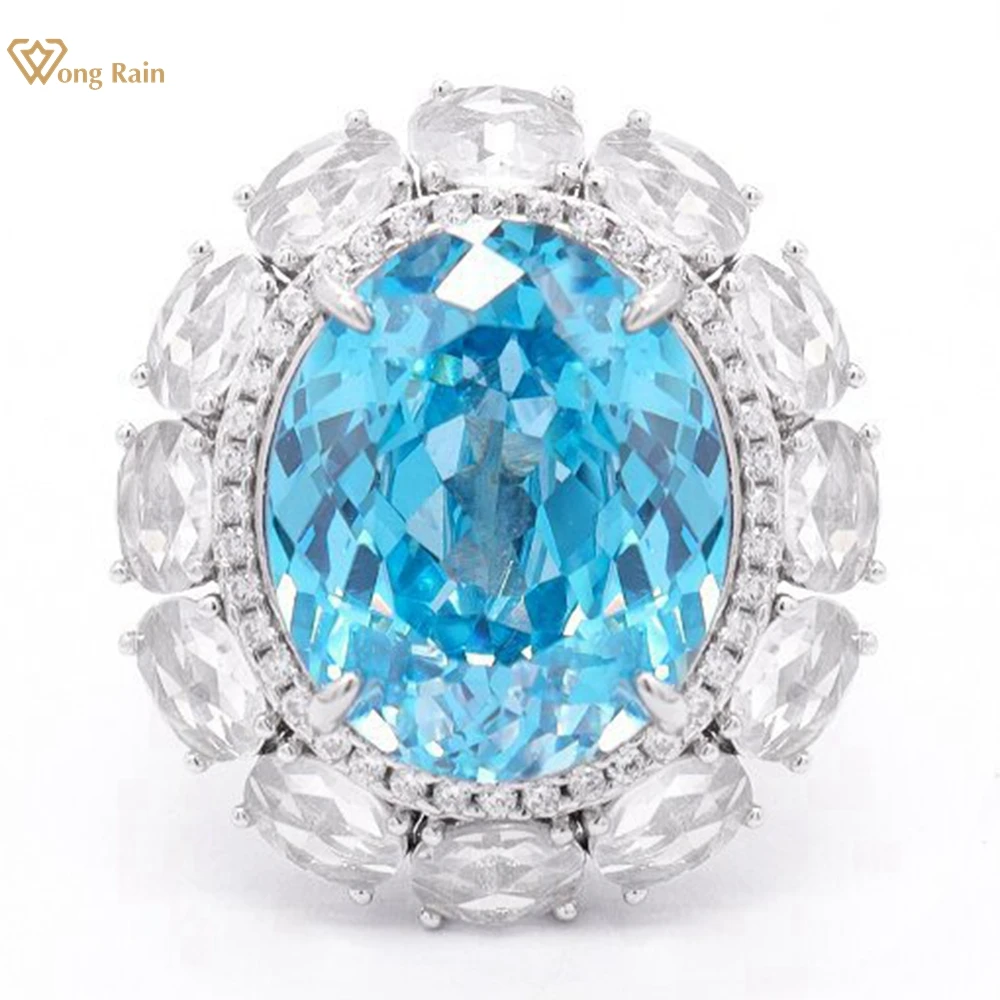 Wong Rain Elegant 100% 925 Sterling Silver Sapphire High Carbon Diamond Gemstone Wedding Engagement Ring for Women Fine Jewelry
Wong Rain Elegant 100% 925 Sterling Silver Sapphire High Carbon Diamond Gemstone Wedding Engagement Ring for Women Fine Jewelry
