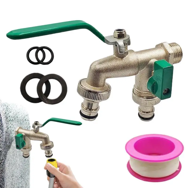 One To Two Out Double Nipple Faucet Water Connection Adapter Valve Switches Faucet 1/2" Zinc Alloy Double Outlet Faucet
One To Two Out Double Nipple Faucet Water Connection Adapter Valve Switches Faucet 1/2" Zinc Alloy Double Outlet Faucet