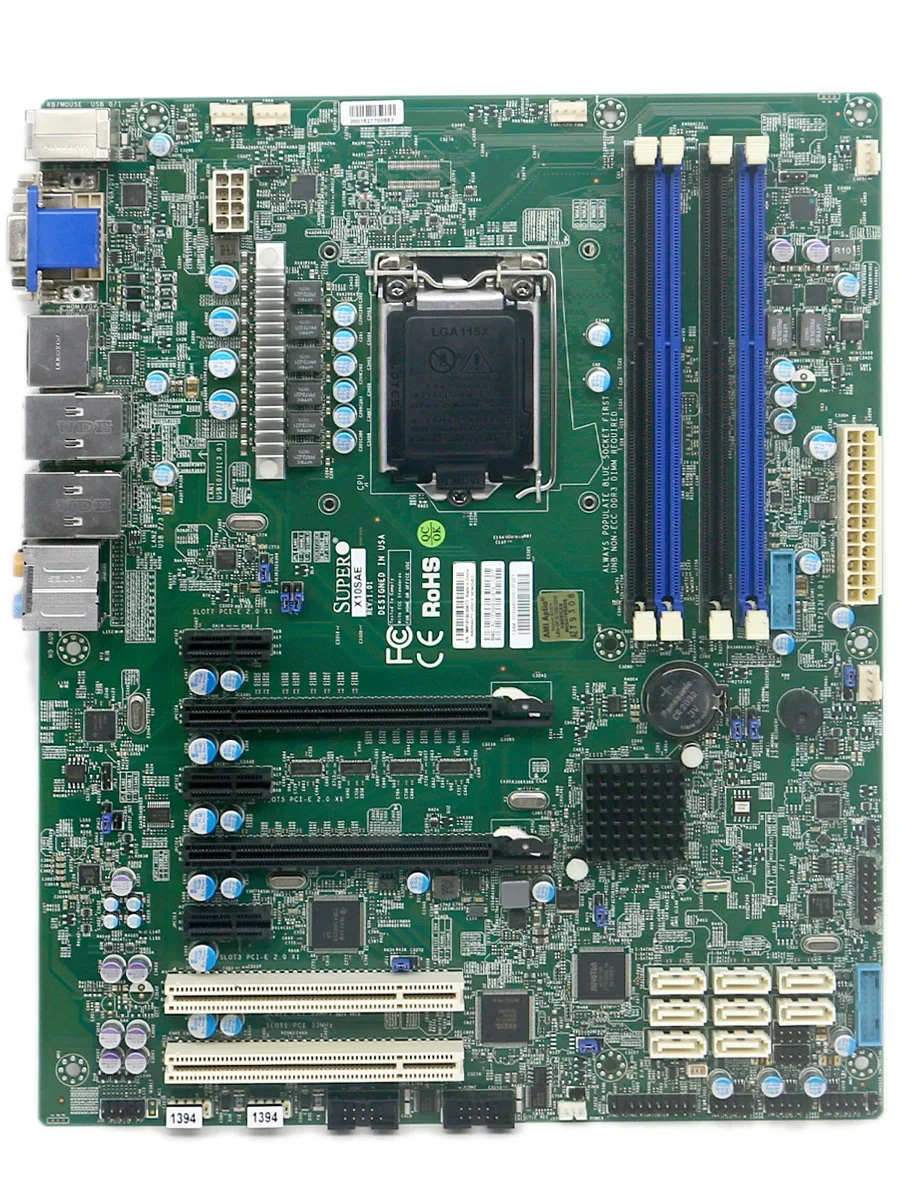 For AMI X10SAE workstation main board, support E3 V3 V4 C226 chip 1150 pins, dual Gigabit Ethernet port
For AMI X10SAE workstation main board, support E3 V3 V4 C226 chip 1150 pins, dual Gigabit Ethernet port