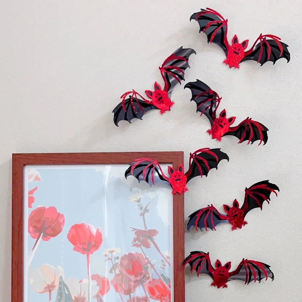 Festival Double Layer Halloween Bat Stickers DIY PVC Hollow Out Bat Wall Stickers Red Black 3D Wallpaper Decal Haunted House
Festival Double Layer Halloween Bat Stickers DIY PVC Hollow Out Bat Wall Stickers Red Black 3D Wallpaper Decal Haunted House