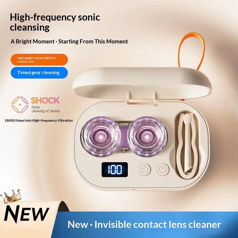 Ultrasonic Contact Lens Cleaner Smart Timer Portable Contact Lens Cleaning Machine Full-automatic Rechargeable
Ultrasonic Contact Lens Cleaner Smart Timer Portable Contact Lens Cleaning Machine Full-automatic Rechargeable