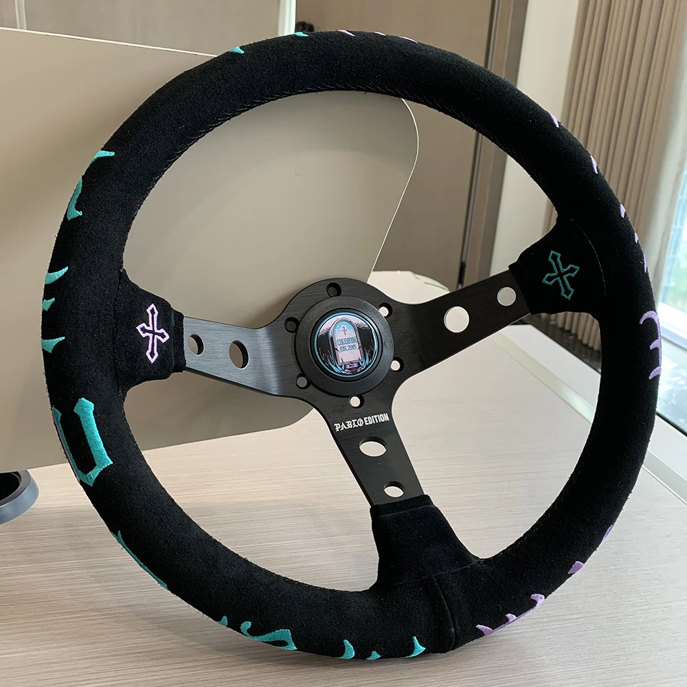 JDM 320mm Racing Steering Wheels Microfiber/Suede Deep Dish Simulation Steering Wheel with Special Colorful Embroidery
JDM 320mm Racing Steering Wheels Microfiber/Suede Deep Dish Simulation Steering Wheel with Special Colorful Embroidery