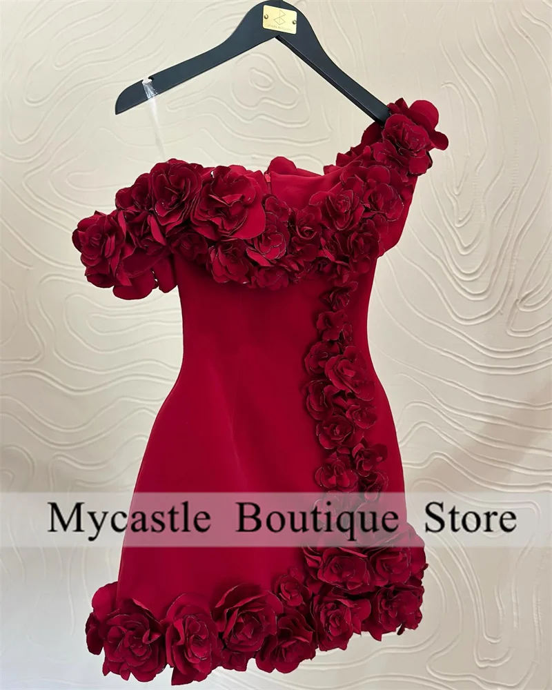 Red 3D Flowers Off Shoulder Short Prom Dresses 2025 Formal Occasion Cocktail Dress Birthday Party Gown Customized
Red 3D Flowers Off Shoulder Short Prom Dresses 2025 Formal Occasion Cocktail Dress Birthday Party Gown Customized