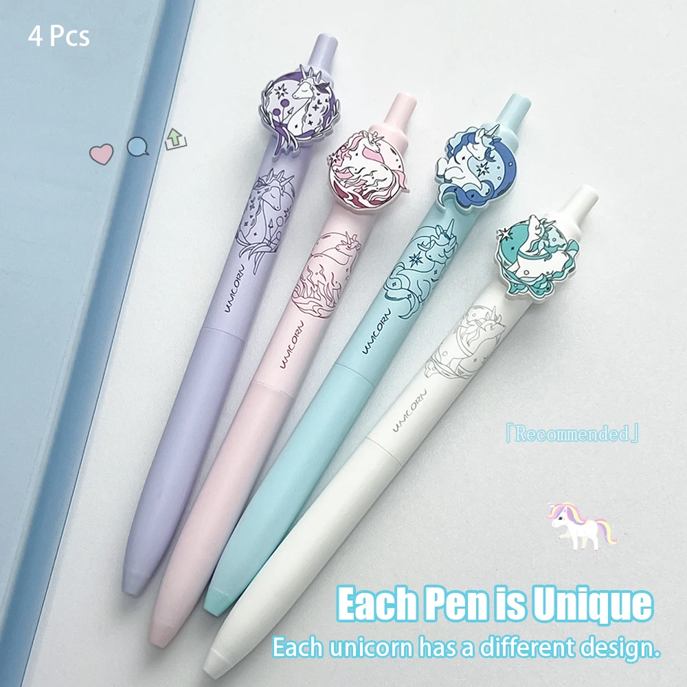 4 Pcs Cute Unicorn Gel Pen 0.5mm Fun Animal Black Pens Creative Minimalist Style Quick Dry Pen School & Office Supplies
4 Pcs Cute Unicorn Gel Pen 0.5mm Fun Animal Black Pens Creative Minimalist Style Quick Dry Pen School & Office Supplies