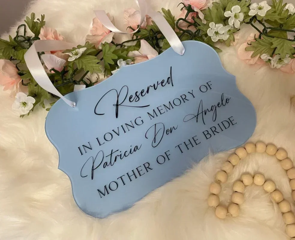 Reserved in Loving Memory Wedding Sign Reserved Seat Sign This Seat Is Reserved Memorial Hanging Chair Sign for Wedding
Reserved in Loving Memory Wedding Sign Reserved Seat Sign This Seat Is Reserved Memorial Hanging Chair Sign for Wedding