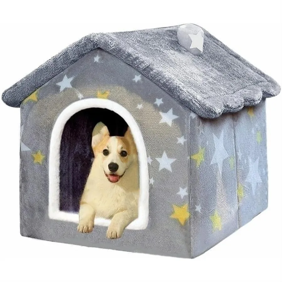 Foldable Dog House Indoor Kennel Bed with Cushion for Small Medium Dogs Cats, Soft Plush Cave, Non-Slip Bottom
Foldable Dog House Indoor Kennel Bed with Cushion for Small Medium Dogs Cats, Soft Plush Cave, Non-Slip Bottom