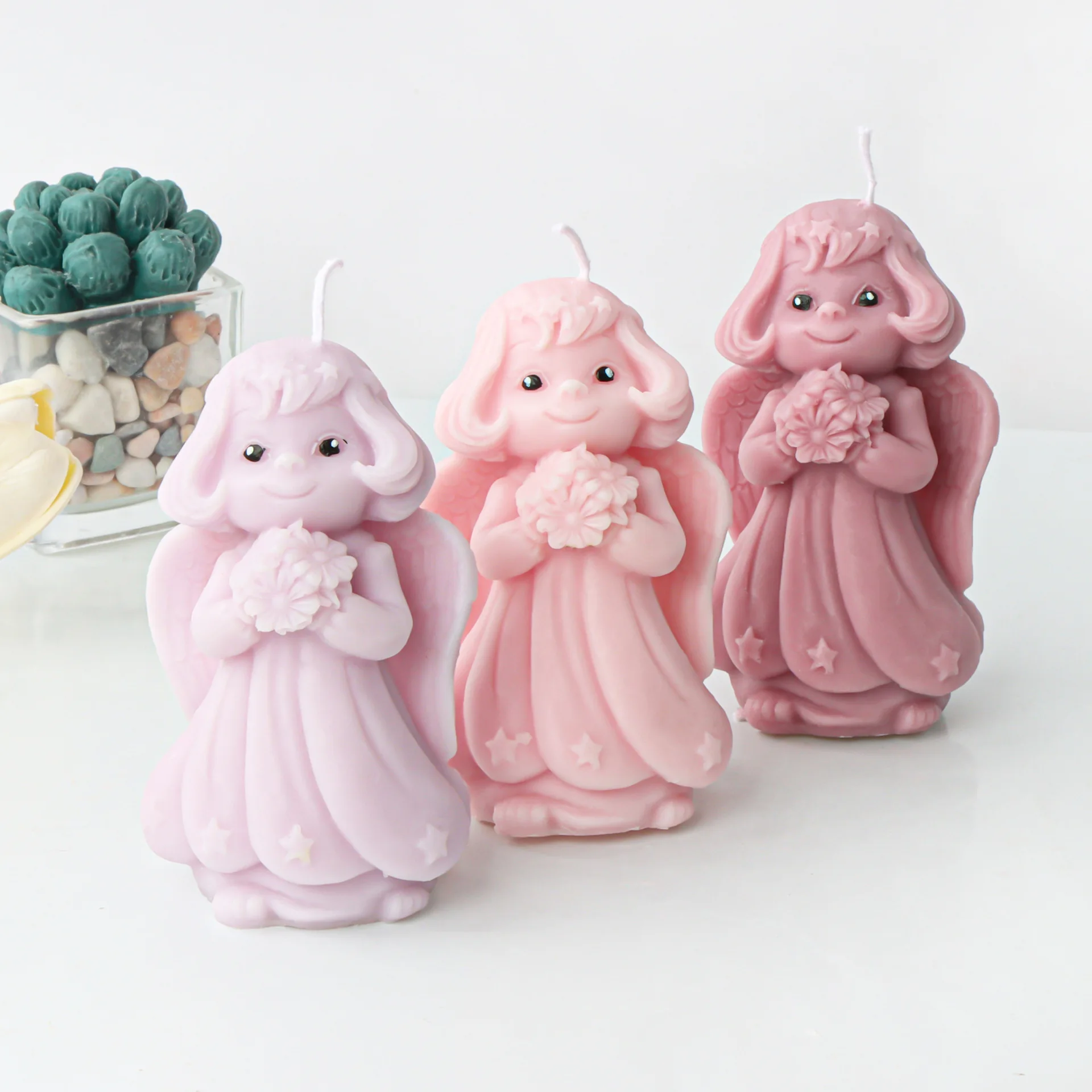 Angel Girl Flower Candle Silicone Mold Gypsum form Carving Art Aromatherapy Plaster Home Decoration Mold Gift Handmade
Angel Girl Flower Candle Silicone Mold Gypsum form Carving Art Aromatherapy Plaster Home Decoration Mold Gift Handmade