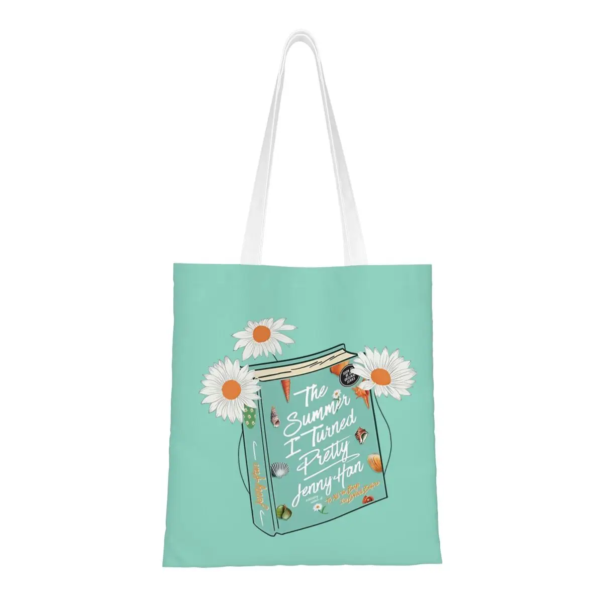 The Summer I Turned Pretty Book Cover With Flowers Canvas Tote Bag Reusable Unique Design Fashion Bag for Unisex
The Summer I Turned Pretty Book Cover With Flowers Canvas Tote Bag Reusable Unique Design Fashion Bag for Unisex