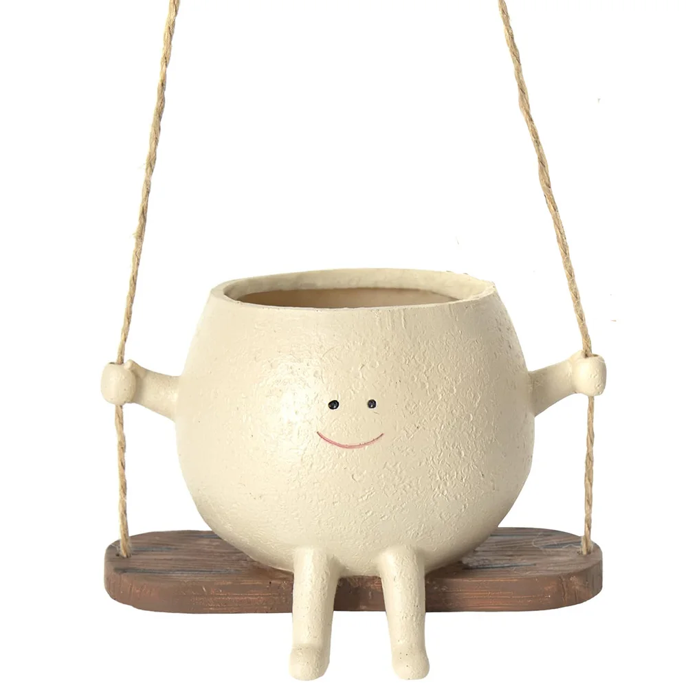 Plant Succulent Pots Resin Swing Flower Container Creative Wall Hanging Head Planter Multifunctional for String of Pearls Plants
Plant Succulent Pots Resin Swing Flower Container Creative Wall Hanging Head Planter Multifunctional for String of Pearls Plants