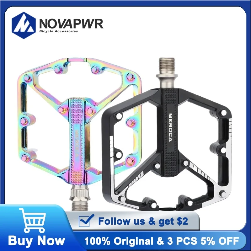 MEROCA Ultralight Bike Pedals, Sealed Bearing Aluminium Alloy, Non-Slip for MTB BMX Road Bikes, Durable Cycling Accessories
MEROCA Ultralight Bike Pedals, Sealed Bearing Aluminium Alloy, Non-Slip for MTB BMX Road Bikes, Durable Cycling Accessories