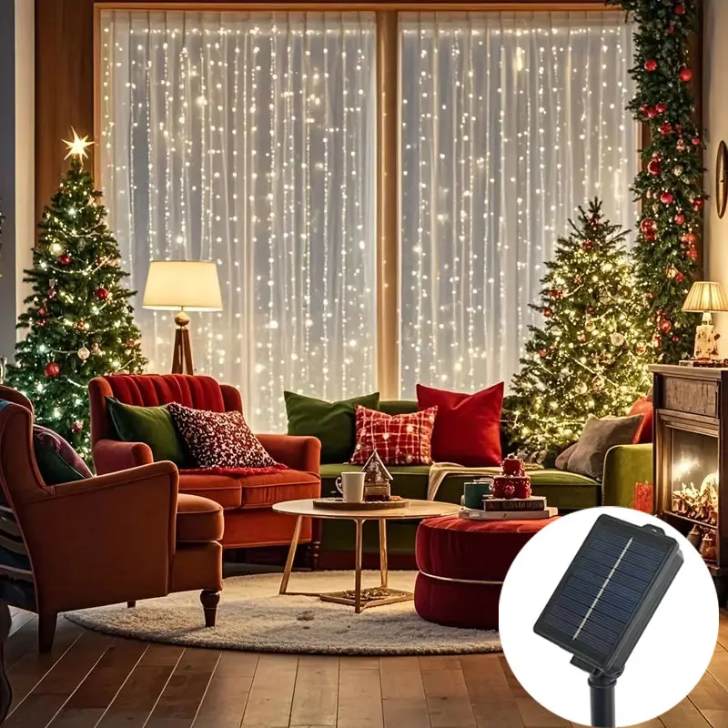 1 Pc Solar Curtain Lights,600/300/200/100LEDs,Outdoor/Indoor Waterproof Fairy Lights, for Festival New Year LED Lights Christmas
1 Pc Solar Curtain Lights,600/300/200/100LEDs,Outdoor/Indoor Waterproof Fairy Lights, for Festival New Year LED Lights Christmas