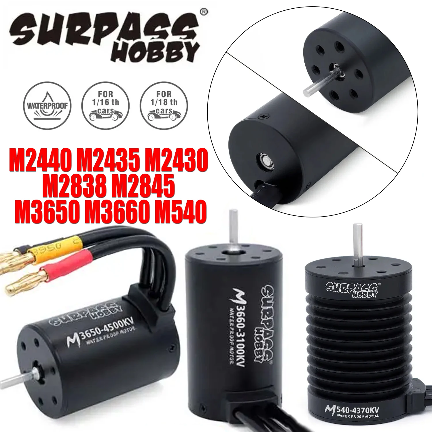 SURPASS HOBBY Brushless Motor M2430/2435/2440/2838/2845/540/3650/3660 For 1/10 1/12 1/14 1/16 1/18 Mult-Scale RC Car Boat Model
SURPASS HOBBY Brushless Motor M2430/2435/2440/2838/2845/540/3650/3660 For 1/10 1/12 1/14 1/16 1/18 Mult-Scale RC Car Boat Model