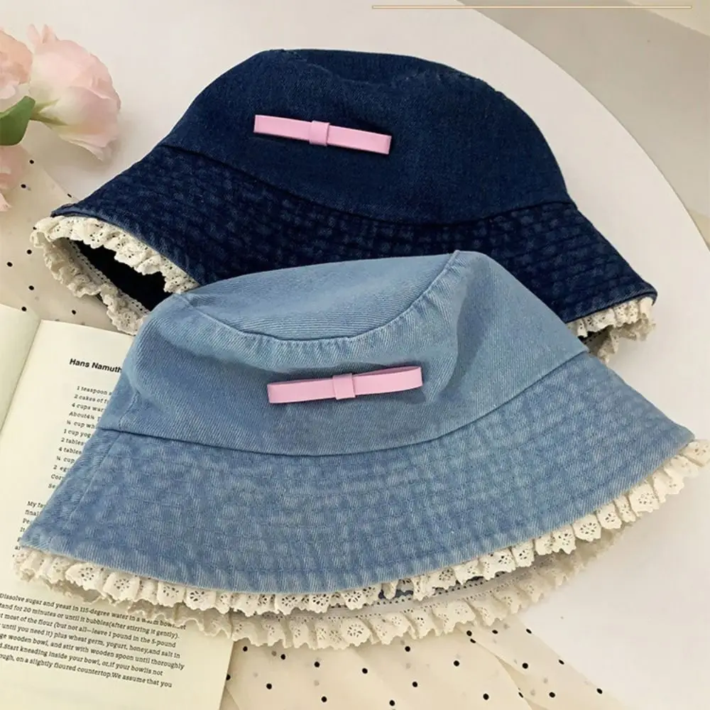 Retro Big Brimmed Denim Bucket Hat Bow Tie Y2K Lace Fisherman Hat UV Protection Sunscreen Bow Sunscreen Hat Climbing
Retro Big Brimmed Denim Bucket Hat Bow Tie Y2K Lace Fisherman Hat UV Protection Sunscreen Bow Sunscreen Hat Climbing