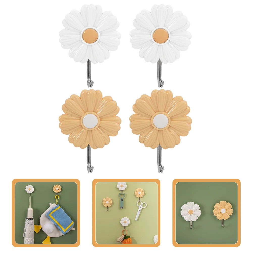 4 Pcs Wall Pegs Daisy Sticky Hook Rucksack Decor Decorate Adhesive Towel Small Hooks Child
4 Pcs Wall Pegs Daisy Sticky Hook Rucksack Decor Decorate Adhesive Towel Small Hooks Child