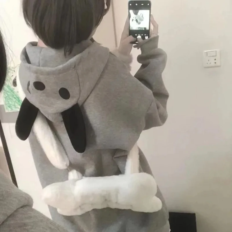 Japanese Kawaii Dog Ears Hoodie Sweatshirt 2024 Autumn New Loose Zipper Tops Women Y2k E-Girl Long Sleeve Thin Sweatshirts
Japanese Kawaii Dog Ears Hoodie Sweatshirt 2024 Autumn New Loose Zipper Tops Women Y2k E-Girl Long Sleeve Thin Sweatshirts