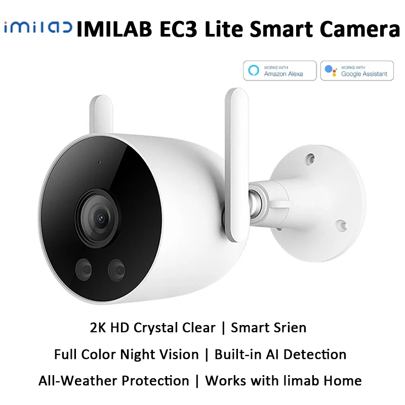 IMILAB EC3 Lite Outdoor Camera 2K Wifi IP Smart Color Night Vision Webcam Video Surveillance Courtyard Patio Security Camera
IMILAB EC3 Lite Outdoor Camera 2K Wifi IP Smart Color Night Vision Webcam Video Surveillance Courtyard Patio Security Camera