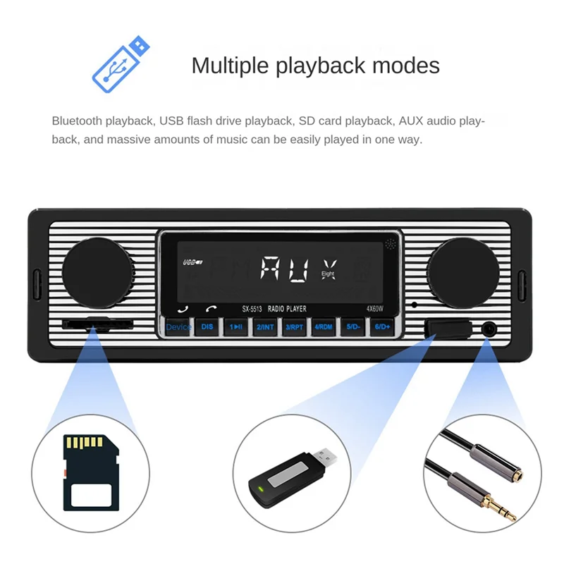 ATS-4-Channel 60W Bluetooth Car Radio Car MP3 Player Plug-in U Disk Car Radio with Wiring Protection Function for
ATS-4-Channel 60W Bluetooth Car Radio Car MP3 Player Plug-in U Disk Car Radio with Wiring Protection Function for