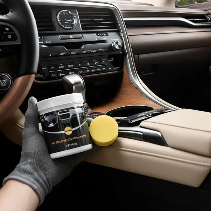 Car Interior Paste Auto Interior Panel Renewal Wax Coating Leather Plastic Rubber Polish Repair Reconditioning Cream Care 100g
Car Interior Paste Auto Interior Panel Renewal Wax Coating Leather Plastic Rubber Polish Repair Reconditioning Cream Care 100g