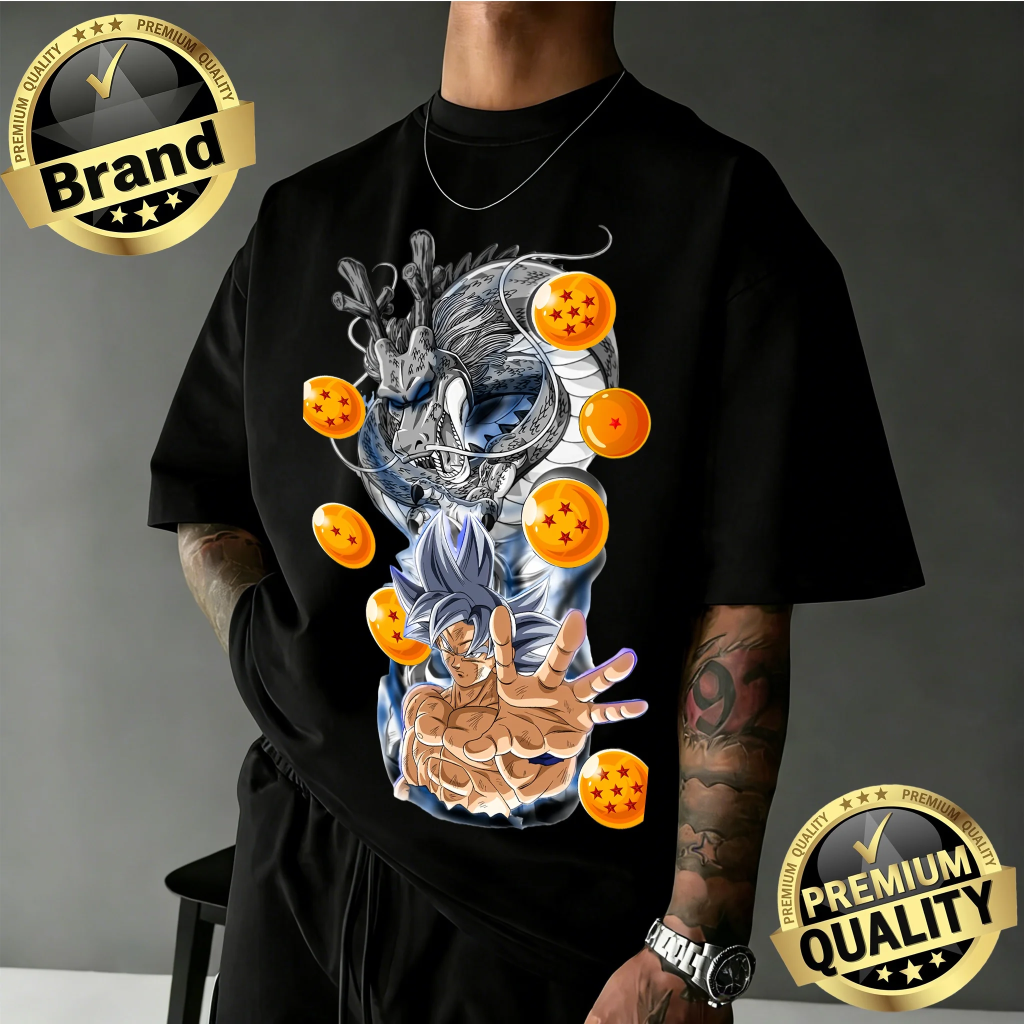 2026 New Arrival Dragon Ball Oversized Retro Anime T-shirt | Goku & Shenron Graphic Print 100% Cotton Casual Y2k Tee for Family
2026 New Arrival Dragon Ball Oversized Retro Anime T-shirt | Goku & Shenron Graphic Print 100% Cotton Casual Y2k Tee for Family