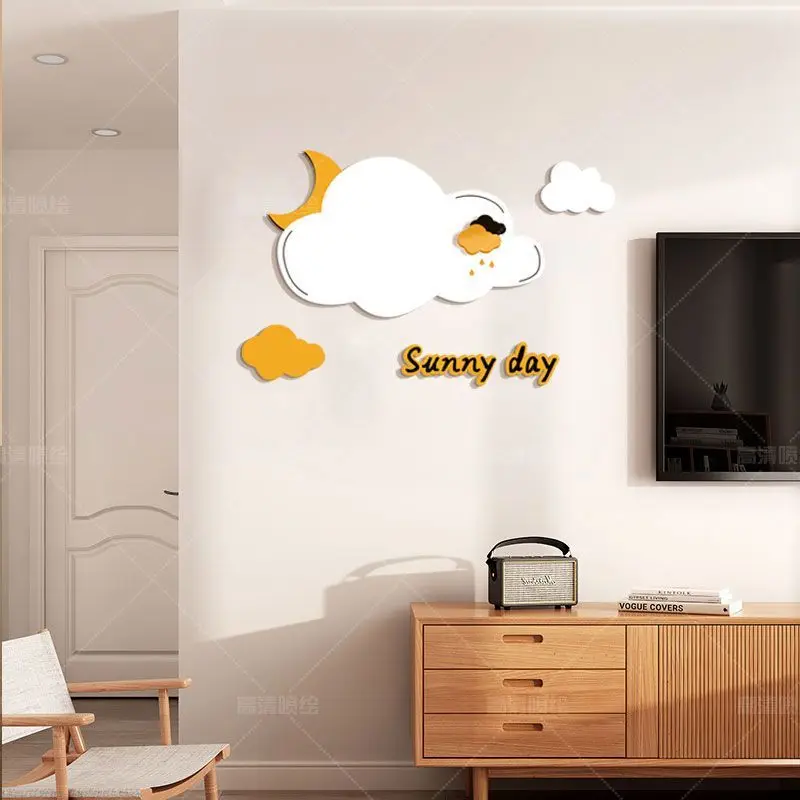 Simple Thickened Wall Stickers English Sunny Day Cartoon Cute Clouds Moon 3D Wallpaper Stickers Decor Wall Covering Decoration
Simple Thickened Wall Stickers English Sunny Day Cartoon Cute Clouds Moon 3D Wallpaper Stickers Decor Wall Covering Decoration
