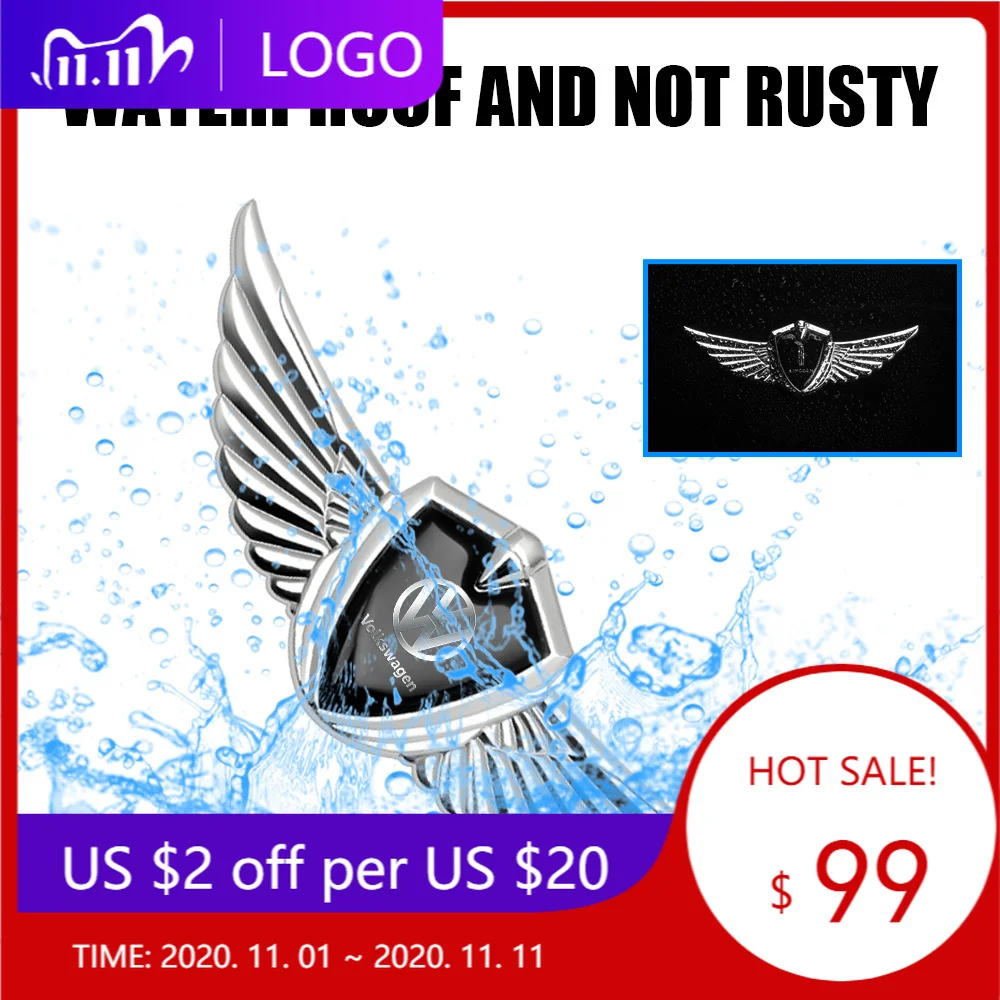 3D Metal Wings Emblem Car Side Mark Window Trunk Sticker Decal For Volkswagen VW Rline Golf 4 5 Polo CC Passat B7 Mk5 Tiguan GTI
3D Metal Wings Emblem Car Side Mark Window Trunk Sticker Decal For Volkswagen VW Rline Golf 4 5 Polo CC Passat B7 Mk5 Tiguan GTI