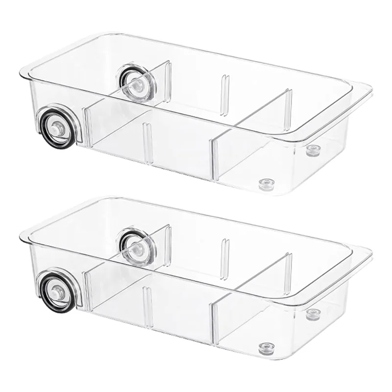 H-W 2PCS Refrigerator Drawer Organizer And Storage Clear Fridge Organizer On Wheels, Upgrade Thick
H-W 2PCS Refrigerator Drawer Organizer And Storage Clear Fridge Organizer On Wheels, Upgrade Thick
