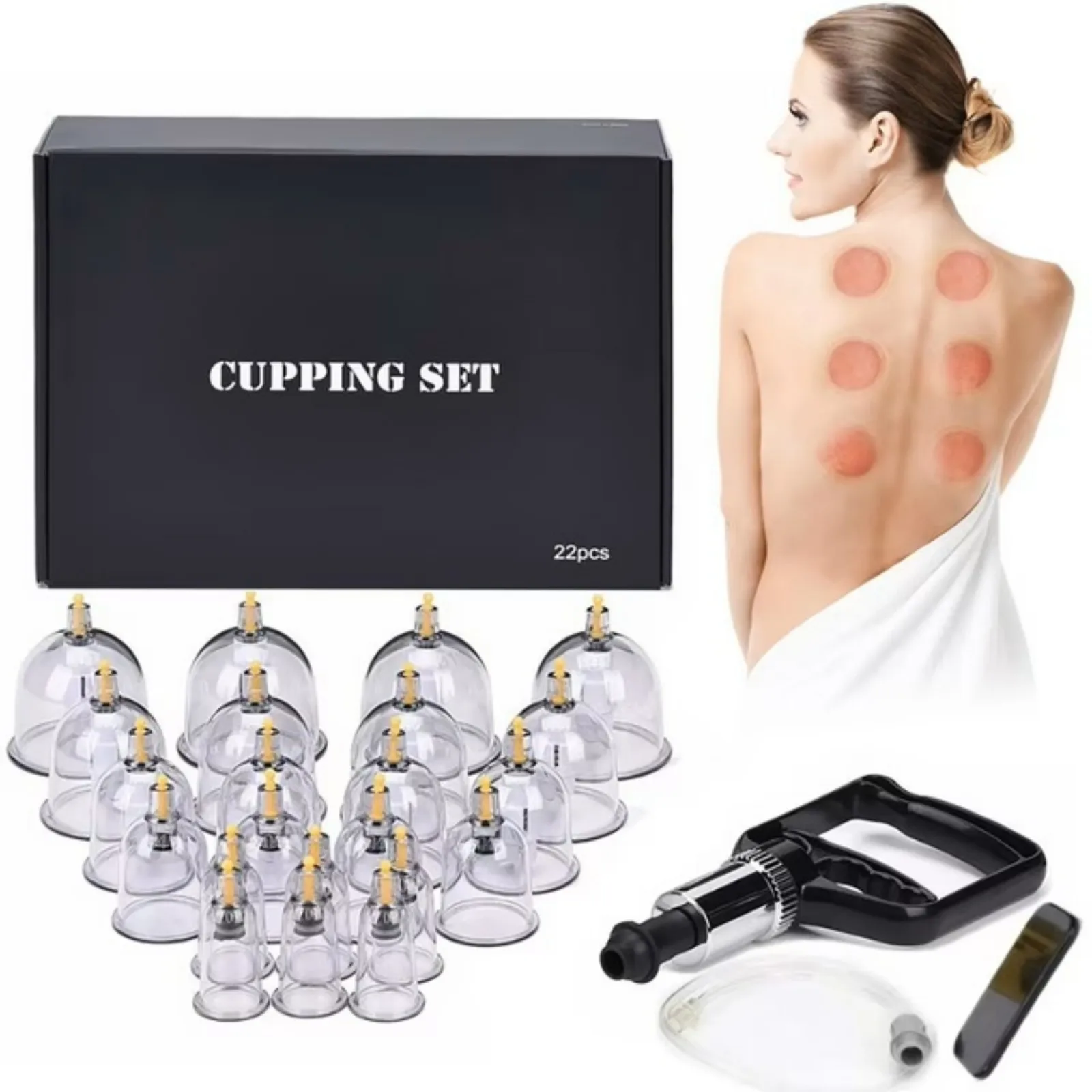 12/22 Cups Cupping Set for Massage Chinese Cupping Kit with Hand Pump Suction Cup Set High-quality Vacuum Cupper
12/22 Cups Cupping Set for Massage Chinese Cupping Kit with Hand Pump Suction Cup Set High-quality Vacuum Cupper