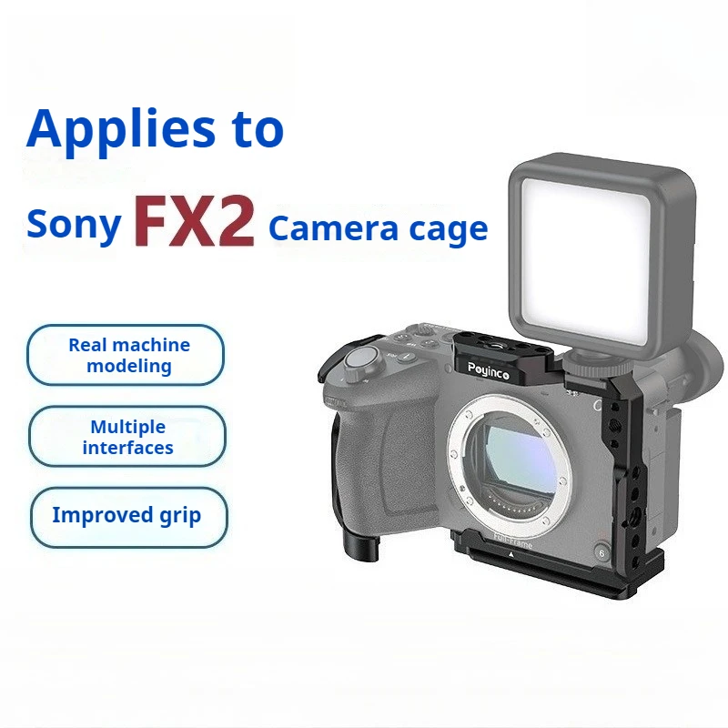 Aluminum Alloy Camera Cage Stabilizer for Sony Cinema Line FX2 / ILME-FX2B Mirrorless Camera All Inclusive Metal Expansion Frame
Aluminum Alloy Camera Cage Stabilizer for Sony Cinema Line FX2 / ILME-FX2B Mirrorless Camera All Inclusive Metal Expansion Frame