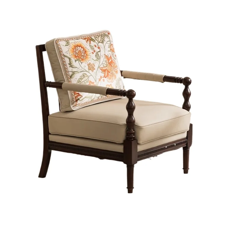 Single sofa, American sofa chair, tiger chair, living room leisure chair, fabric solid wood leather, bedroom balcony, retro
Single sofa, American sofa chair, tiger chair, living room leisure chair, fabric solid wood leather, bedroom balcony, retro