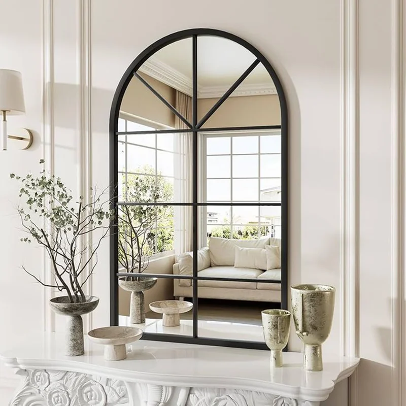 French arched lattice, full-length mirror, full-body arch floor mirror
French arched lattice, full-length mirror, full-body arch floor mirror