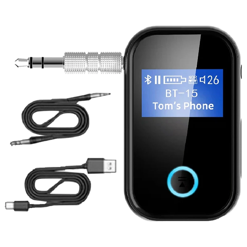Новый Bluetooth-адаптер с экраном, автомобильный беспроводной Bluetooth-приемник 5,0
Новый Bluetooth-адаптер с экраном, автомобильный беспроводной Bluetooth-приемник 5,0