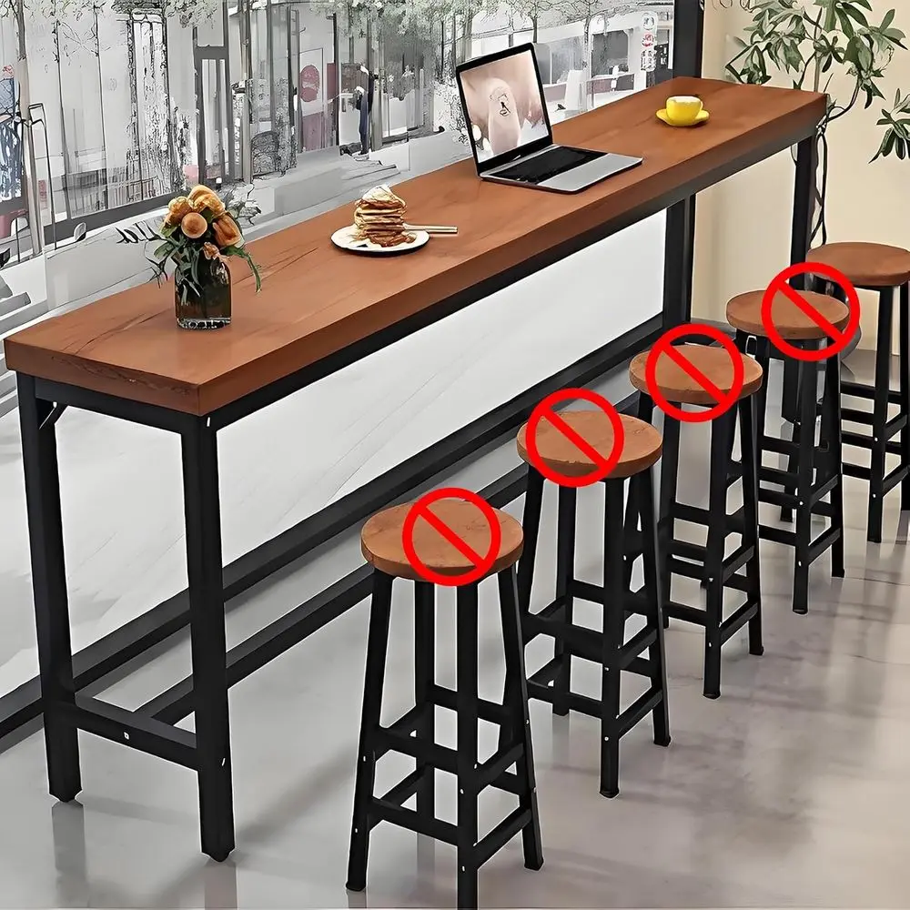 Brown High-Top Bar Table, 63x15.7x41.3, Thick Wooden Pub Table for Kitchen & Small Spaces
Brown High-Top Bar Table, 63x15.7x41.3, Thick Wooden Pub Table for Kitchen & Small Spaces