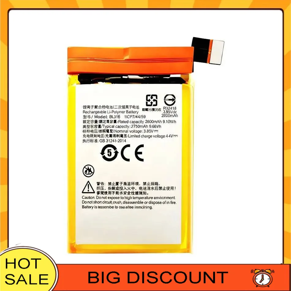 High-Capacity Reliable Power Supply For Lenovo Saver 2 Pro L70081 Mobile Phone Battery BL316 2750Mah
High-Capacity Reliable Power Supply For Lenovo Saver 2 Pro L70081 Mobile Phone Battery BL316 2750Mah