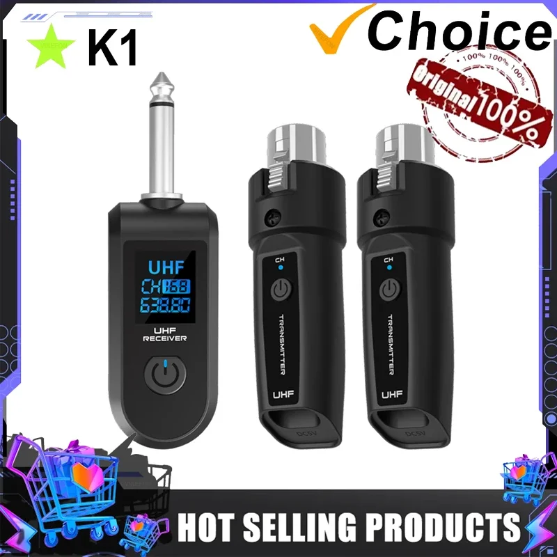 VIKEFON New Wireless Microphone System UHF Wireless XLR Transmitter and Receiver for Dynamic Microphones Audio Mixers PA Systems
VIKEFON New Wireless Microphone System UHF Wireless XLR Transmitter and Receiver for Dynamic Microphones Audio Mixers PA Systems