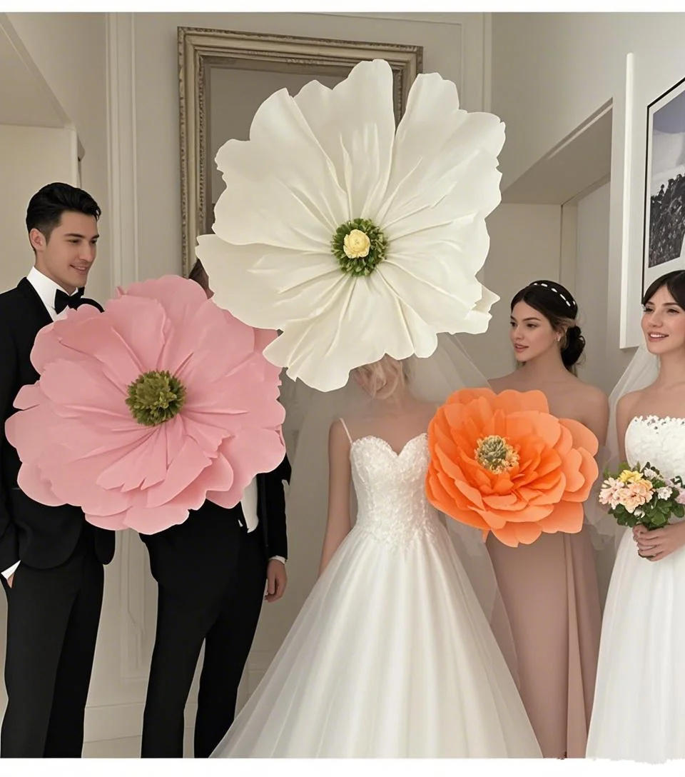 Paper Flowers for Wedding Background Decoration, Floral Simulation Flowers, Champagne Colored Mesh, Red Flowers
Paper Flowers for Wedding Background Decoration, Floral Simulation Flowers, Champagne Colored Mesh, Red Flowers