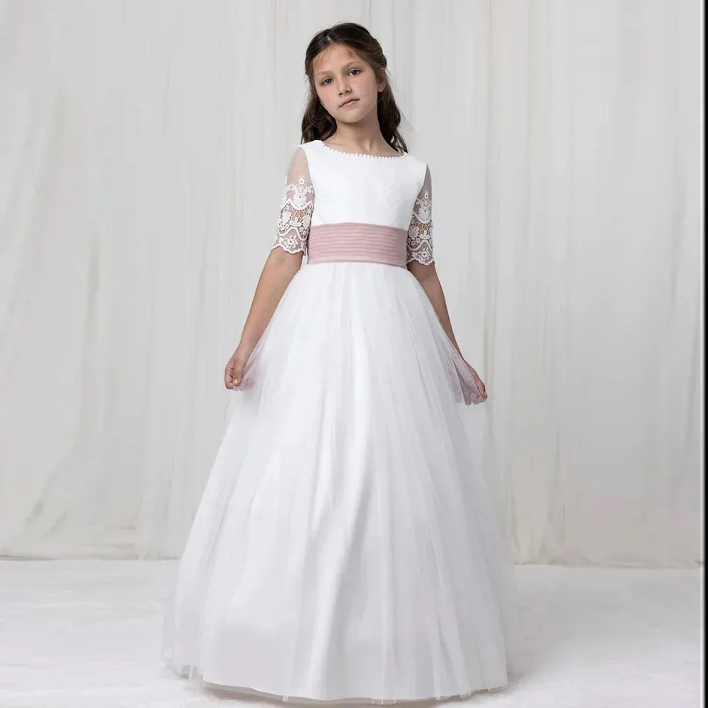 Customized Elegant Flower Girl Dress For Wedding Tulle With Bow Puffy Princess Bridesmaid First Communion Quinceanera Prom Gown
Customized Elegant Flower Girl Dress For Wedding Tulle With Bow Puffy Princess Bridesmaid First Communion Quinceanera Prom Gown
