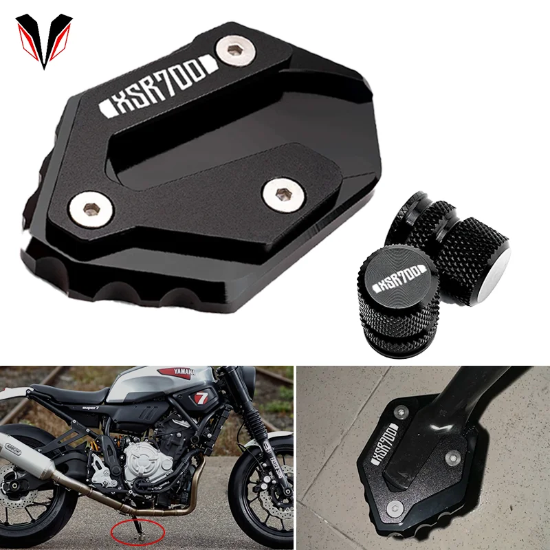 XSR700 For Yamaha XSR 700 2015-2024 2023 2022 Motorcycle Accessories Aluminum Kickstand Foot Side Stand Enlarger Pad Valve Caps
XSR700 For Yamaha XSR 700 2015-2024 2023 2022 Motorcycle Accessories Aluminum Kickstand Foot Side Stand Enlarger Pad Valve Caps